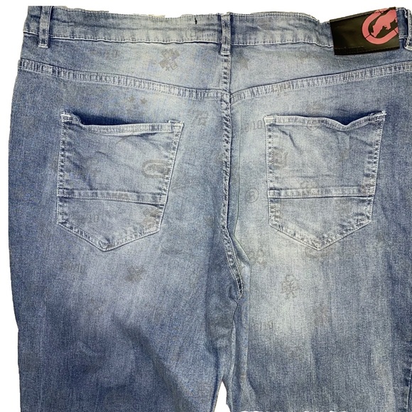 Ecko Unltd Jeans Mens 42x31 (40x31) Slim Straight Hip Hop Rap Streetwear Y2K AOP - Picture 2 of 16